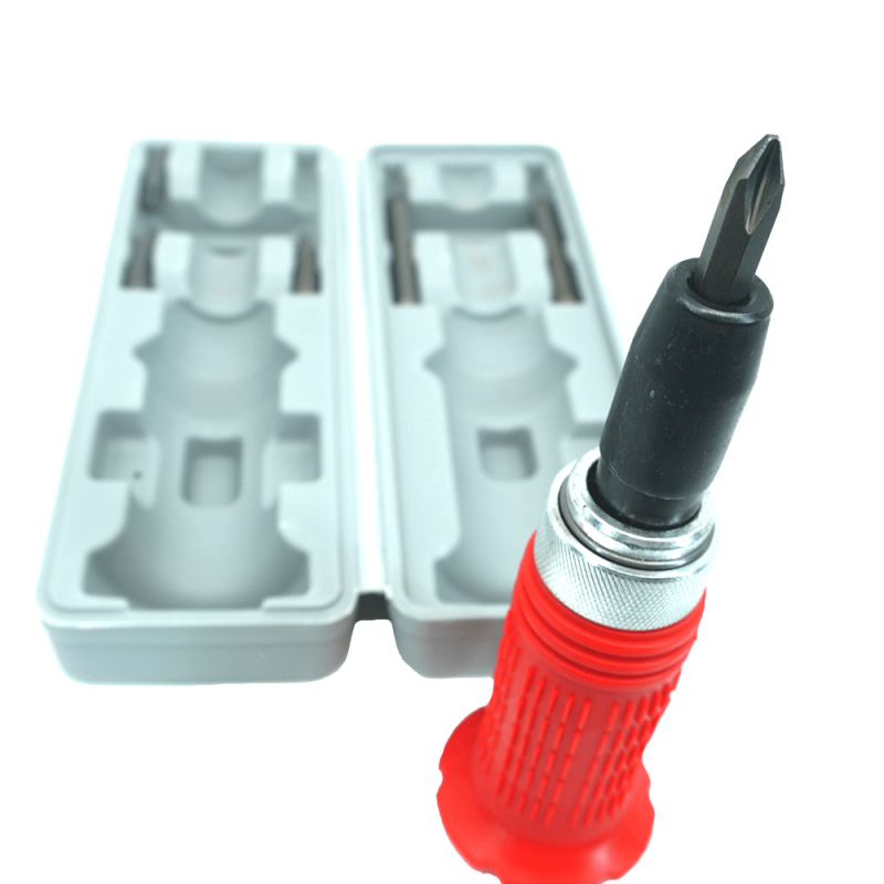 Śrubokręt udarowy wkrętak wykrętak + 6 bitów